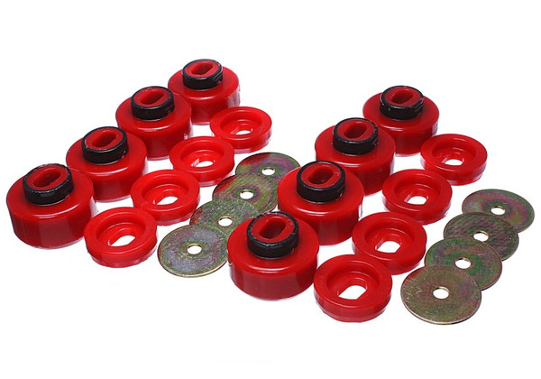 Energy Suspension 3.4162R Body Mount Set Red For 07-10 GMC Sierra 3500 HD