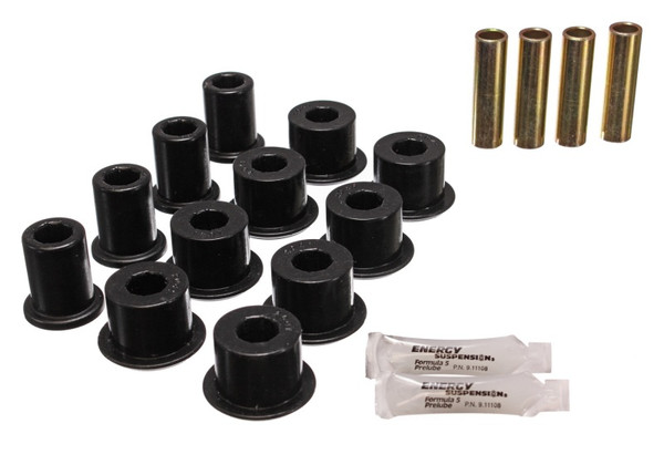 Energy Suspension 8.2108G Leaf Spring Bushing Set Black Performance Polyurethane