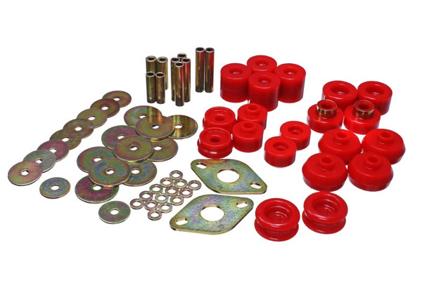Energy Suspension fits  96-99 Toyota 4Runner 2WD/4WD Red Body Mount Bushing Set - 8.4111R