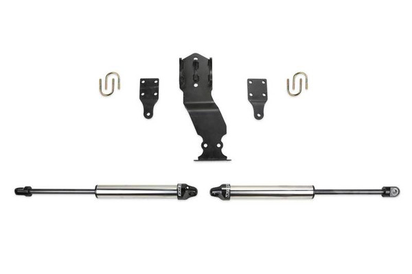 Fabtech fits  19-20 Ford F450/F550 4WD Dual Steering Stabilizer System w/DL 2.25 Shocks - FTS22313