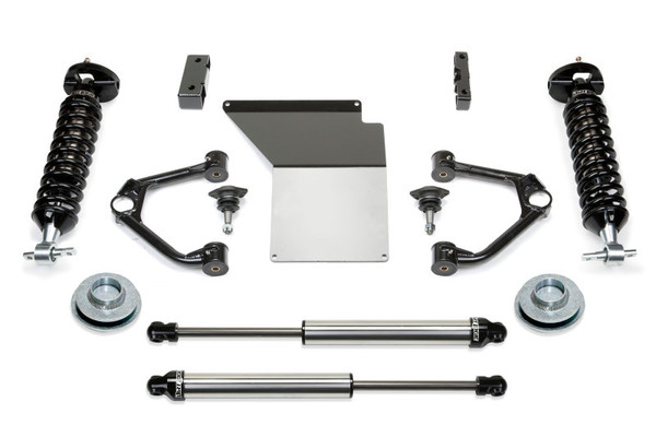 Fabtech fits  07-14 GM C/K1500 SUV 2WD/4WD 4in Budget UCA System w/DL 2.5 Coilovers & Rear DL Shocks - K1060DL