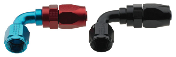 FRAGOLA 229004-BL -4 AN 90 Degree Hose End Fitting Aluminum Black