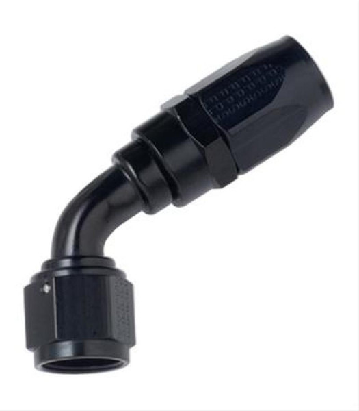 Fragola -6AN x 45 Degree P/S Hose End Aluminum - Black Only - 254606
