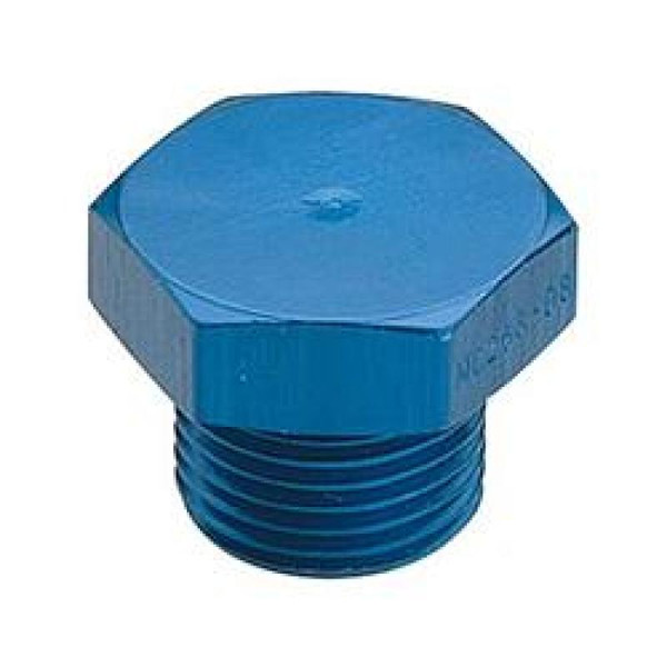 FRAGOLA 481406 Port Plug Fitting Adapter -6 AN (9/16-18) Aluminum Blue