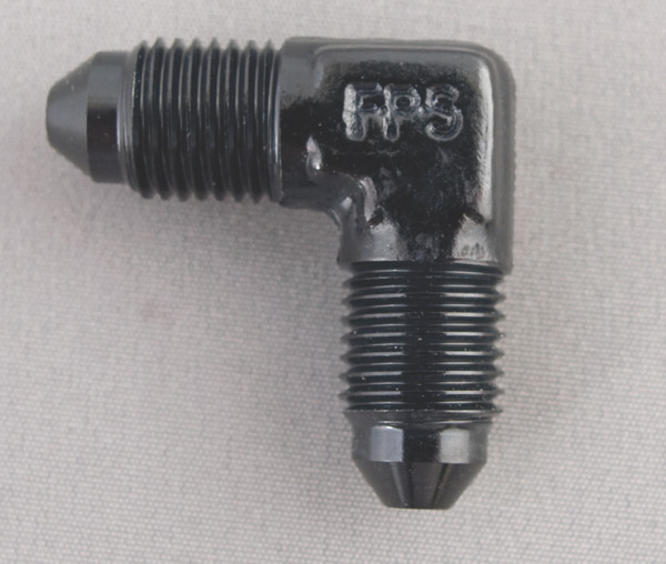 FRAGOLA 482112-BL 12 AN 90 Degree Union Adapter Fitting Aluminum Black