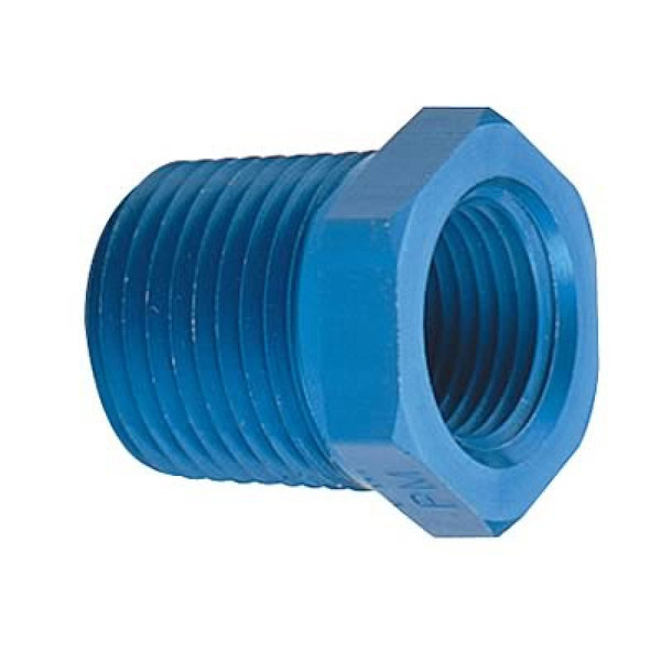 FRAGOLA 491206 1/8 to 1/2 NPT Pipe Reducer Aluminum Blue