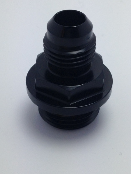 FRAGOLA 491945-BL Carb Adapter Fitting -6AN to 3/4-16 Male; Short Aluminum Black