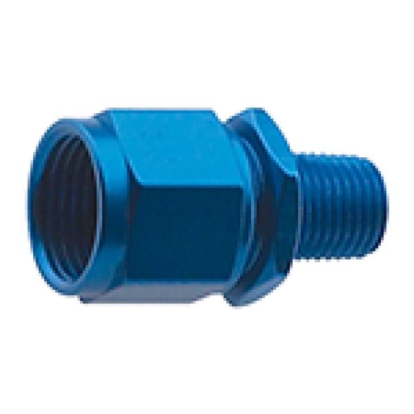 FRAGOLA 499366 -6 AN Female Swivel to 3/8 NPT Male Pipe Aluminum Blue