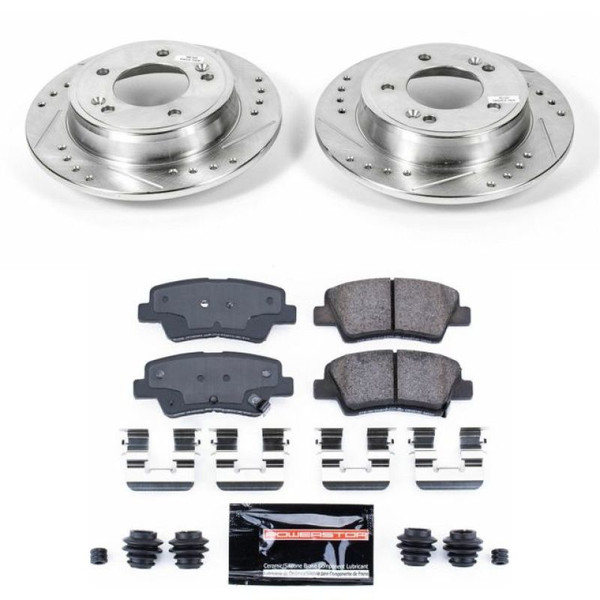 Power Stop K6502 Rear Z23 Evolution Sport Brake Kit For Hyundai Veloster 2012-17