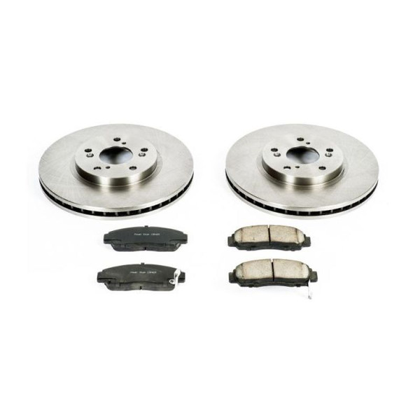 Power Stop KOE2292 Stock Low-Dust Ceramic Front Brake Pad and Rotor Kit NEW