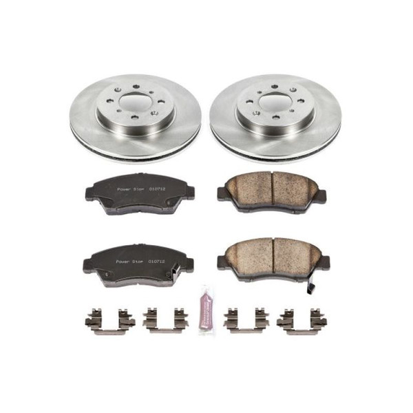 Power Stop KOE694 Stock Low-Dust Ceramic Front Brake Pad and Rotor Kit NEW