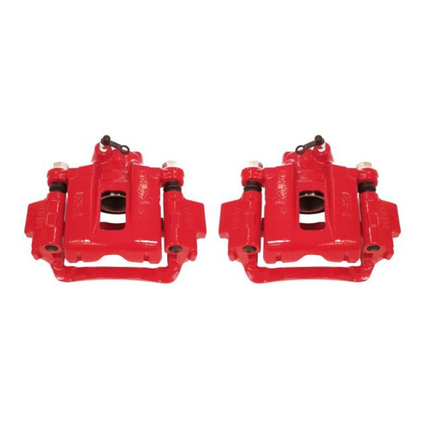 Power Stop S2726 Red Caliper Pair W/Brkt Rear NEW