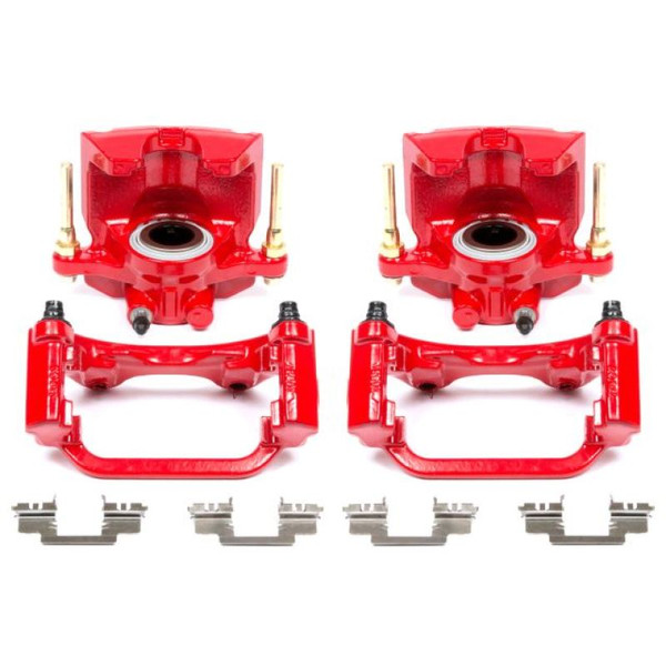 Power Stop 07-16 Cadillac Escalade Rear Red Calipers w/Brackets - Pair - S5030