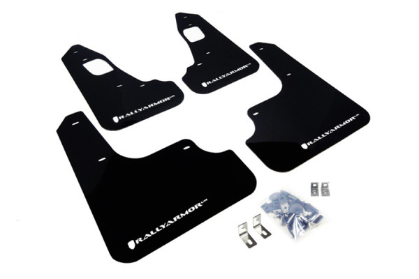 Rally Armor MF10-UR-BLK/WH Black UR Mud Flap White Logo