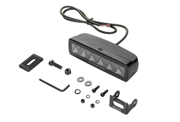 Hella Universal Black Magic 6 L.E.D. Mini Light Bar - Spot Beam - 358176211