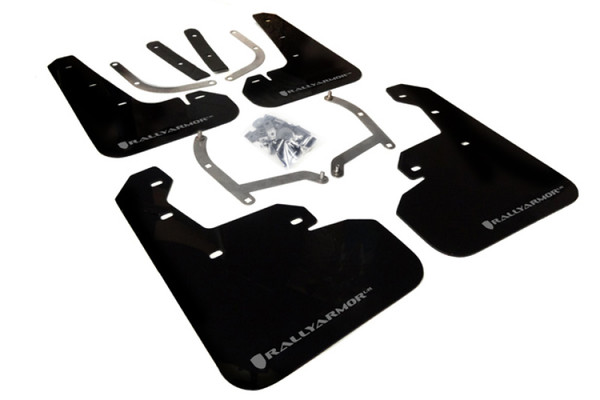 Rally Armor MF45-UR-BLK/SIL Black UR Mud Flap Silver Logo