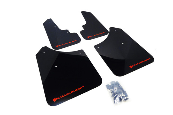 Rally Armor MF5-UR-BLK/RD Black UR Mud Flap Red Logo NEW