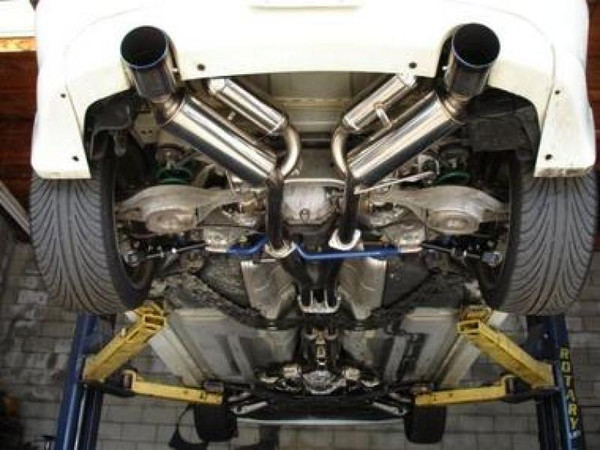 HKS 32009-BN002 Hi-Power Exhaust Full Dual Polished SUS304 Stainless