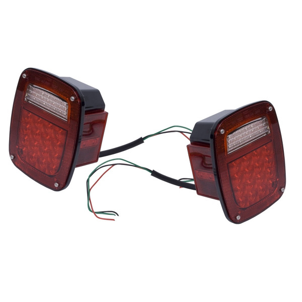 Rugged Ridge 12403.85 Tail Light Kit LED For 76-06 Jeep CJ/Wrangler NEW