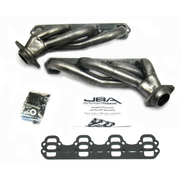 JBA Headers & Perf 1624S-2 1 5/8" Header Shorty Steel For Mustang 5L 1986-1993