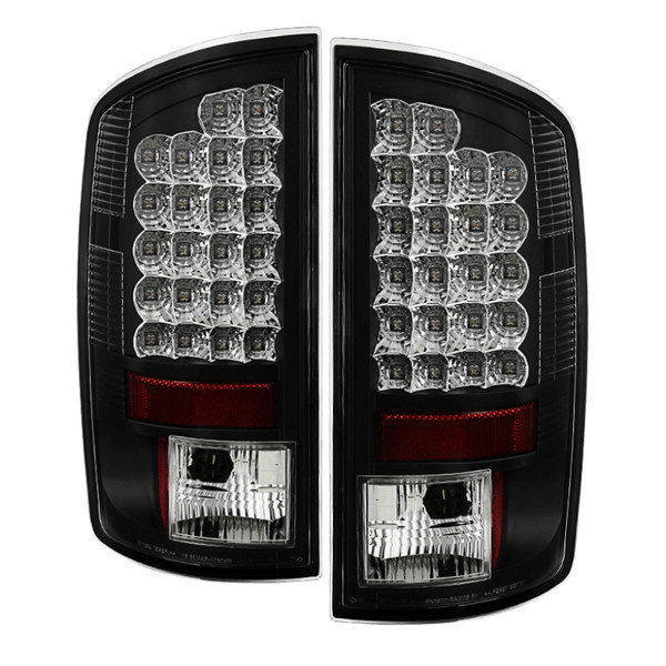 Spyder 5002617 LED Tail Lights, Pair, Black For 07-2009 Dodge Ram 3500