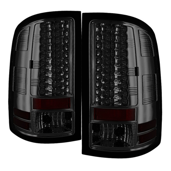 Spyder 5014962 LED Tail Lights, Pair, Smoke For 12-2014 GMC Sierra 3500 HD