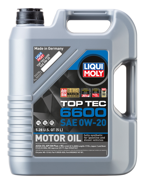 LIQUI MOLY 5L Top Tec 6600 Motor Oil 0W20 - 22046