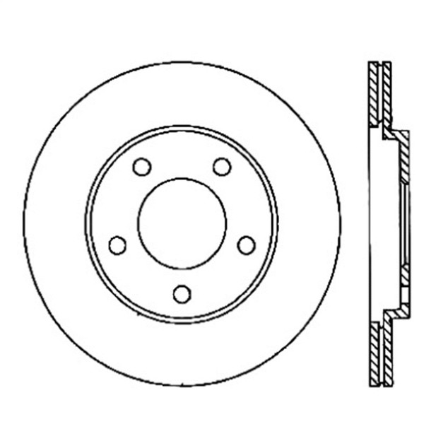 StopTech 126.61087SL Sport Slotted Brake Rotor For 05-12 Ford Mustang