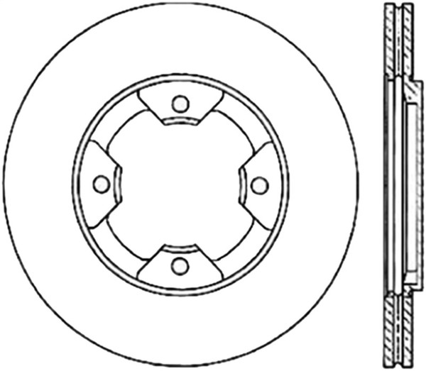 StopTech 127.42034L Sport Brake Rotor For 84-86 Nissan 300ZX