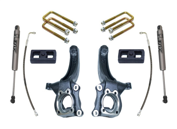 Maxtrac Suspension K880442F 4 in. Suspension Lift Kit w/Shocks