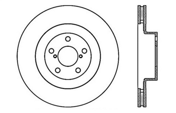 StopTech 128.47018L Sport Cross Drilled Brake Rotor For 05-06 Saab 9-2X