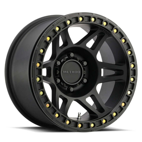 Method MR106 Beadlock 17x9 -44mm Offset 8x6.5 130.81mm CB Matte Black w/BH-H36125 Wheel - MR10679080544B