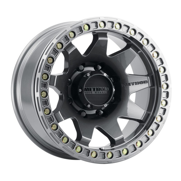 Method MR108 17x9 -44mm Offset 8x6.5 130.81mm CB Gloss Titanium w/BH-H24125-38 Wheel - MR10879080844B