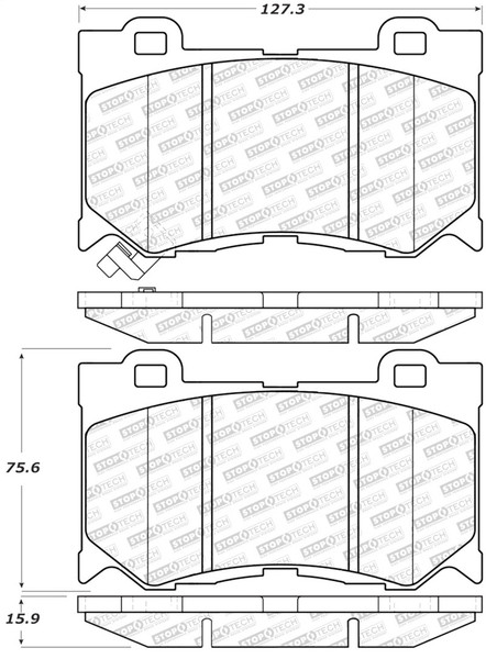 StopTech Street Select Brake Pads - Front - 305.13460