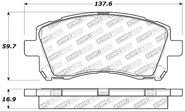 StopTech 309.07210 Front Disc Brake Pad-Sport Brake Pad Fits 97-02 Subaru Legacy