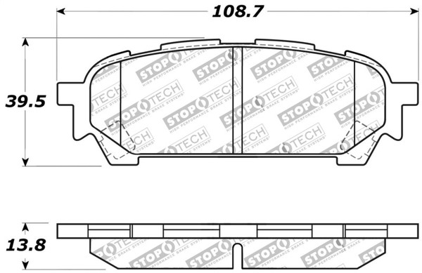 StopTech 309.10040 Rear Disc Brake Pad-Sport Brake Pads
