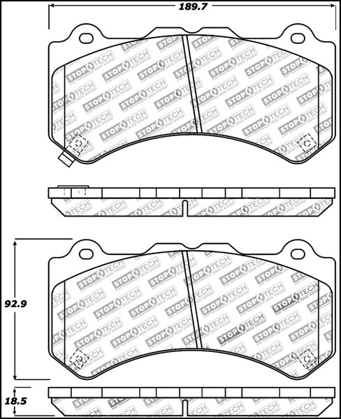 Centric Parts 309.13820 Front Semi-Metallic Brake Pads