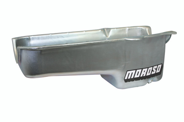 Moroso 20172 Engine Oil Pan Stock Rep Rear Sump 5 qt 7-1/2in Deep Zinc Oxide NEW