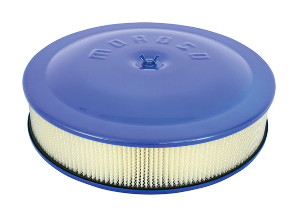 Moroso 65906 Air Cleaner Assembly 14in Round 2-1/2in Tall 5-1/8in Carb Flange