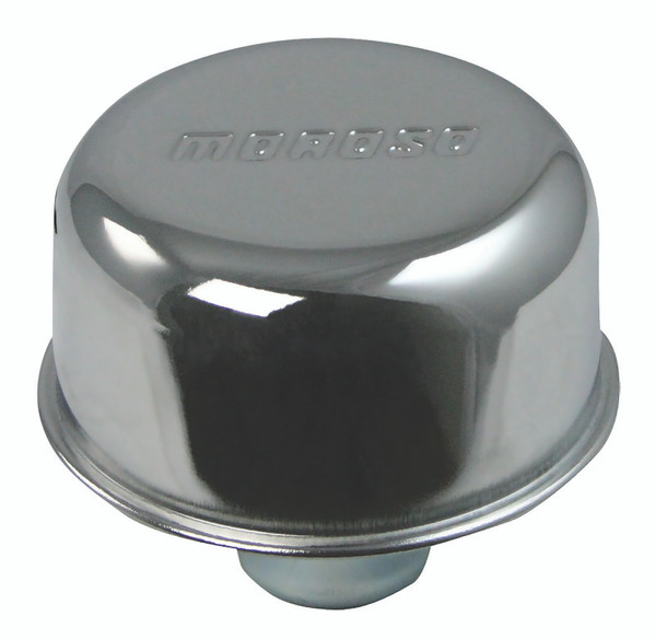 Moroso Valve Cover Breather - Street Cars w/PCV Setup - One Piece Push-In Type - Chrome Plated - 68741