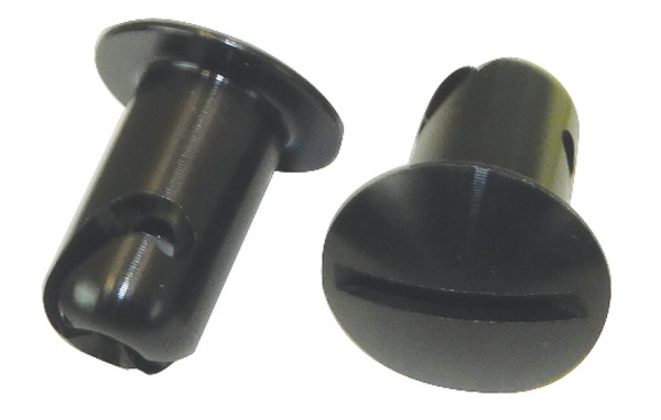 Moroso Quick Fastener - Oval Head - 7/16in x .550in - Aluminum - Black - 10 Pack - 71364