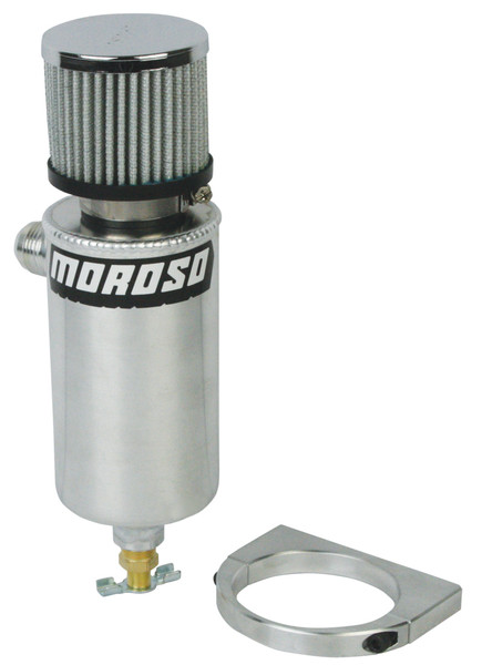 Moroso 85467 Breather Tank 3-1/8in Dia x 10-1/4in Tall 12 AN Male In Mount