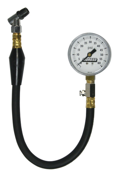 Moroso 89560 Tire Pressure Gauge; 0-60 psi; Analog; 2-5/8" Dia; White Face