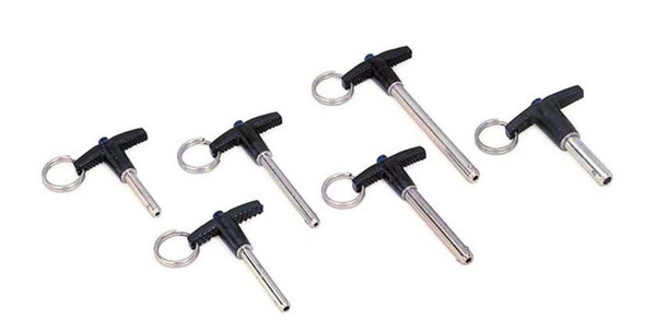 Moroso 90395 Quick Release Pins Steel Gold Iridited 1/4" dia. x 2" long