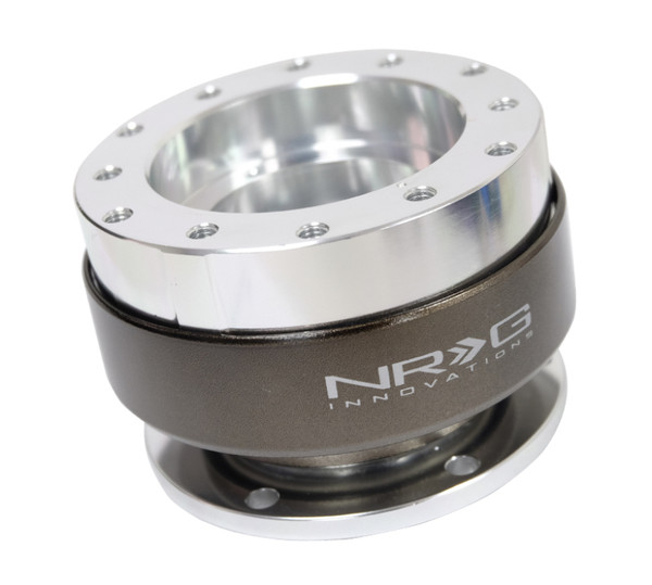NRG SRK-200-1SL Quick Release Gen 1.5 Silver Body Chrome Ring SFI SPEC 42.1