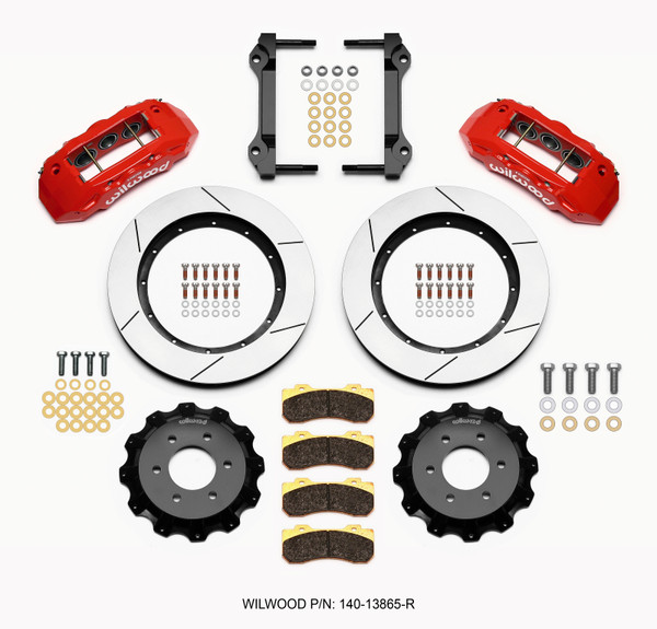 Wilwood 140-13865-R TX6R Truck Front Big Brake Kit - Red Powder Coat Caliper NEW