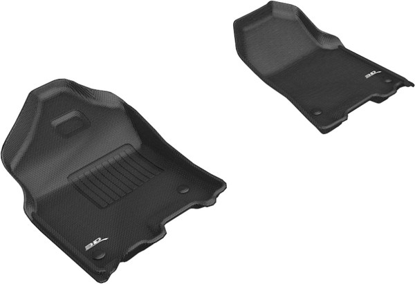 3D Maxpider L1DG02811509 Floor Mats Kagu Front Seat Black Pair For 2019 Ram 1500