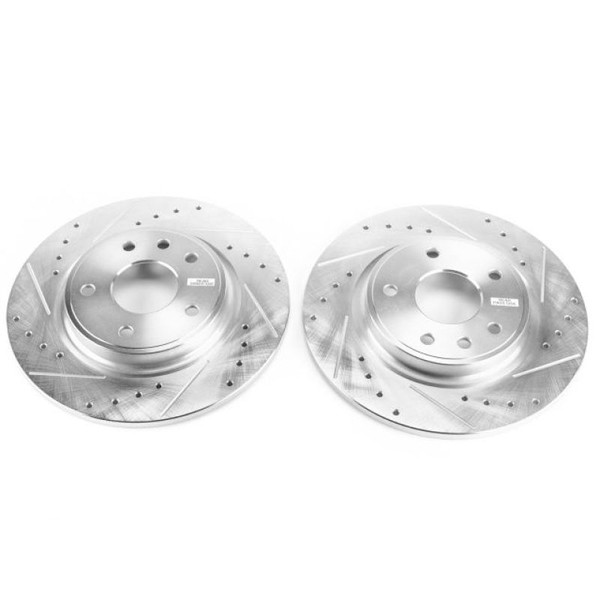 Power Stop AR8600XPR Evolution Drilled Slotted/Plated Brake Rotor Pair Front NEW