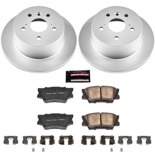 Power Stop 13-18 Lexus ES300h Rear Z17 Evolution Geomet Coated Brake Kit - CRK6520