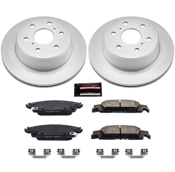 Power Stop CRK6562 Rear Z17 Evolution Geomet Coated Brake Kit For Escalade 15-19